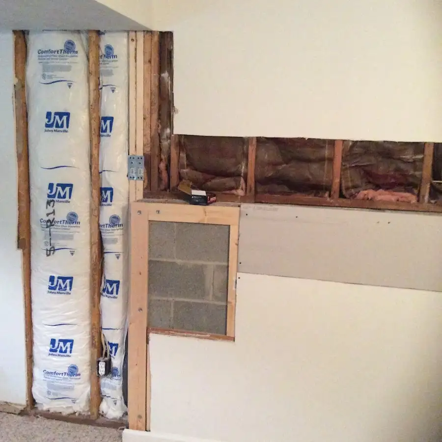 Wall insulation replacement during Contents Cleaning & Restoration in Cazenovia